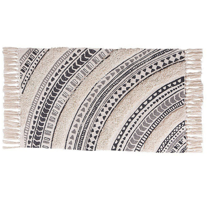 Geel Americana Patroon Area Tapijten Polyester Boheemse vloerkarmtapijt voor thuisdecoratie