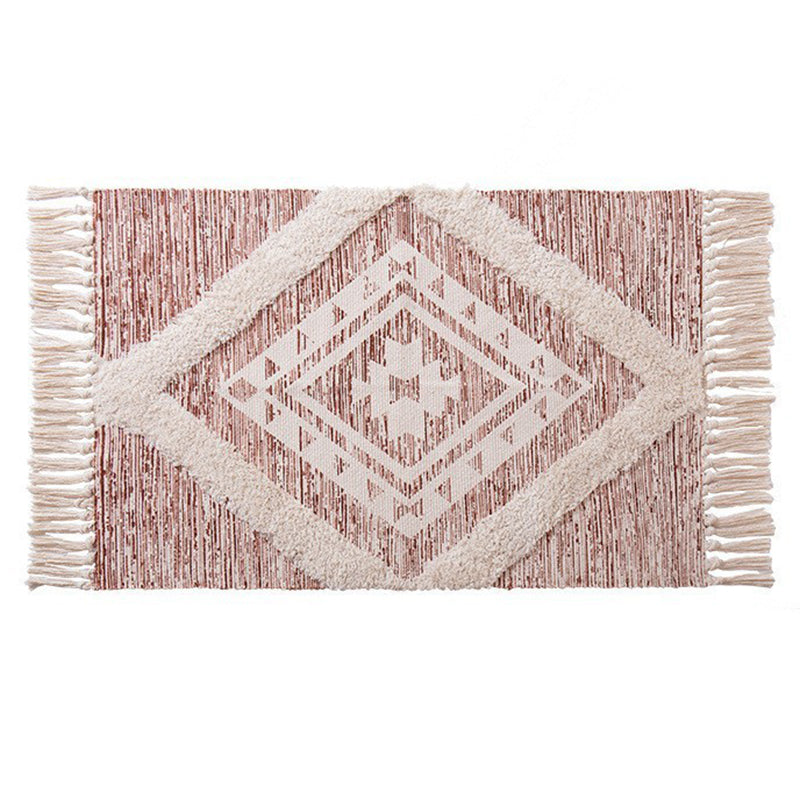 Geel Americana Patroon Area Tapijten Polyester Boheemse vloerkarmtapijt voor thuisdecoratie