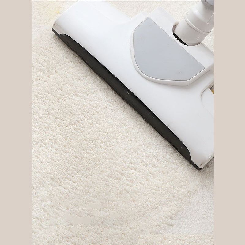 Beige Living Room Carpet Modern Plant Pattern Area Rug Polyester Non-Slip Backing Rug