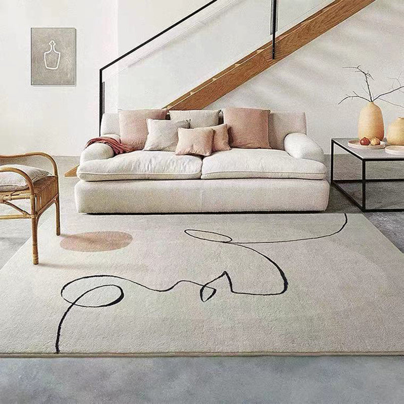 Contemporary Carpet Patchwork Area Carpet Polyester Washable Indoor Rug for Home Decoration