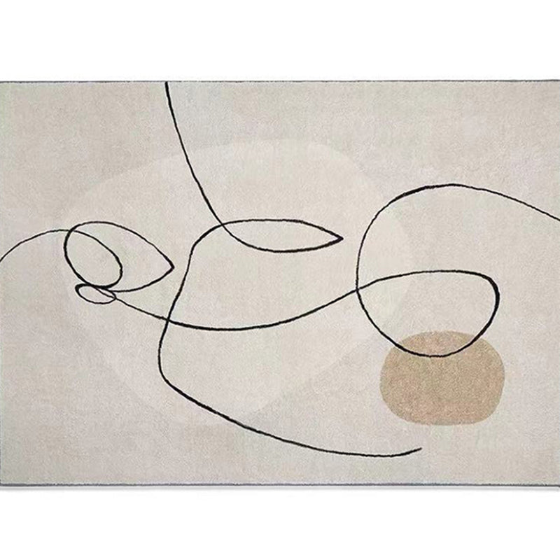 Contemporary Carpet Patchwork Area Carpet Polyester Washable Indoor Rug for Home Decoration