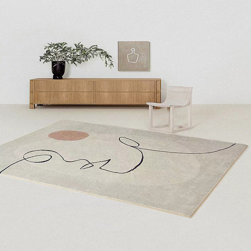 Contemporary Carpet Patchwork Area Carpet Polyester Washable Indoor Rug for Home Decoration