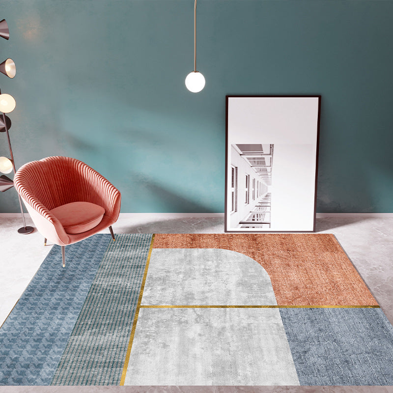 Luxury Geometry Print Carpet Polyester Rug Stain Resistant Area Carpet for Home Decoration