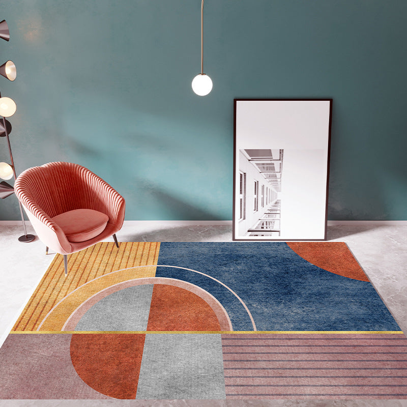 Luxury Geometry Print Carpet Polyester Rug Stain Resistant Area Carpet for Home Decoration