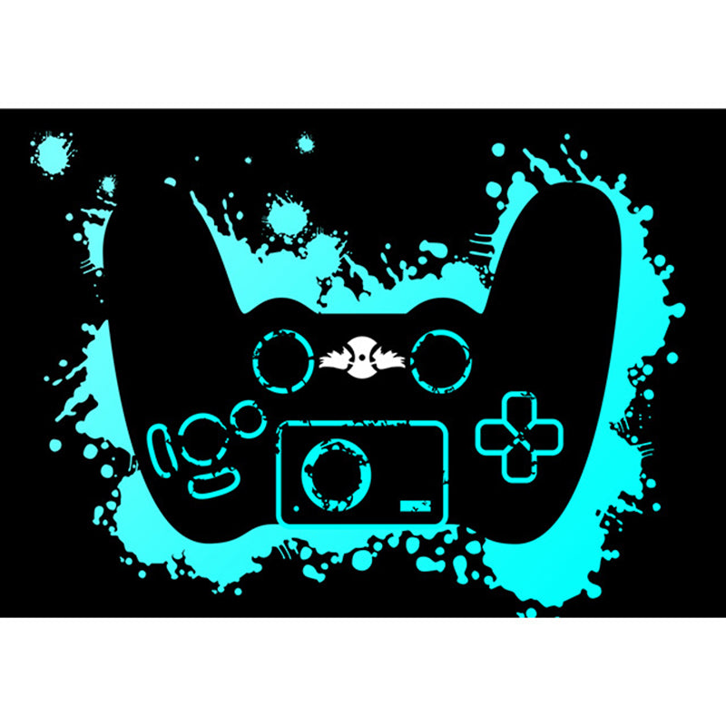 Funky Game Controller Pattern Carpet Polyester Kids Rug Stain Resistant Area Carpet for Living Room