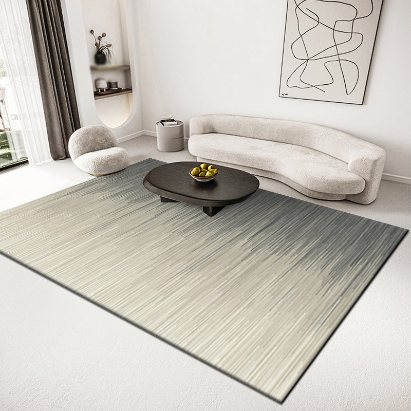 Minimalist Abstract Print Carpet Non-Slip Backing Area Rug Polyster Rug for Living Room