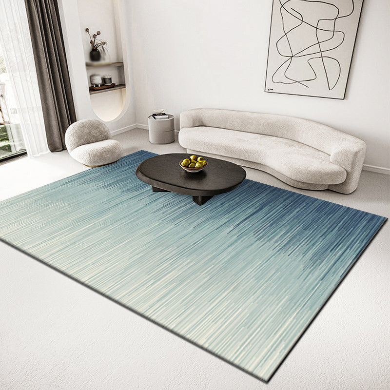 Minimalist Abstract Print Carpet Non-Slip Backing Area Rug Polyster Rug for Living Room