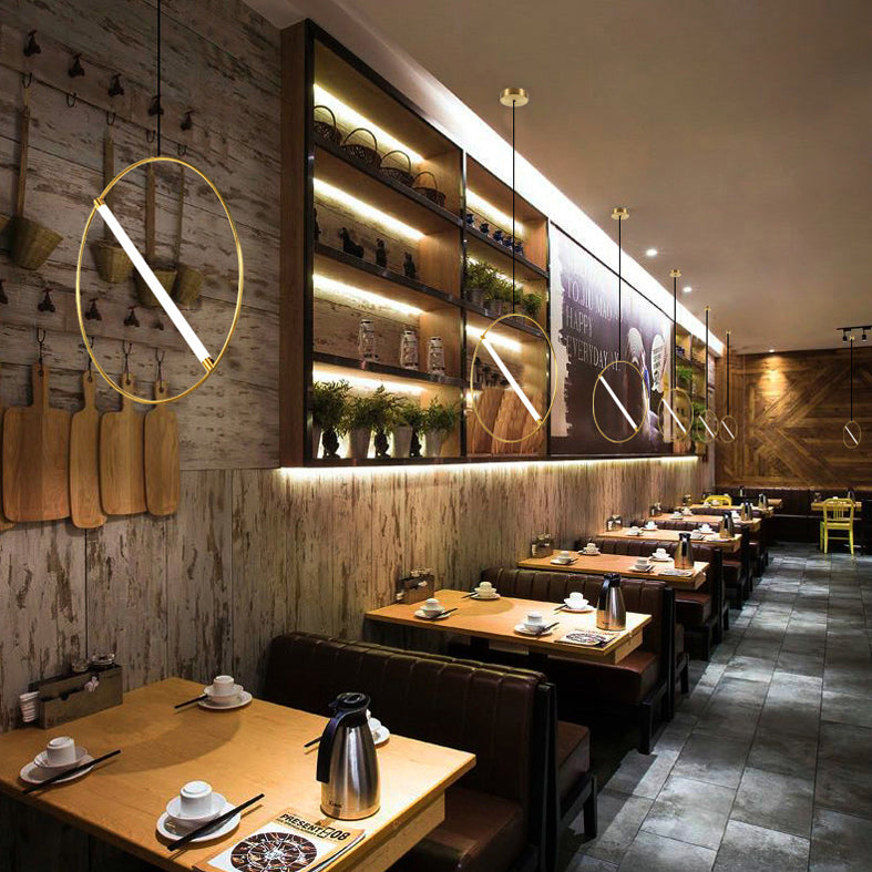 Contemporary Acrylic Pendant Light Fixture 1-Light Circle Hanging Ceiling Light