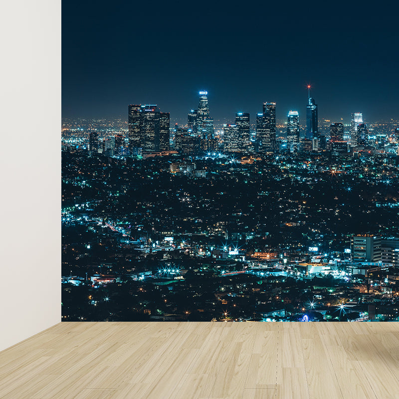 Contemporary Night Scene Mural Environment Friendly Wall Decor for House Interior