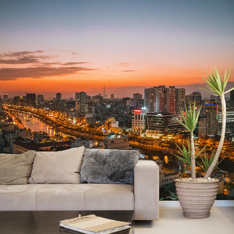 Crepuscular Scene Mural Mildew Resistant Eco-friendly Wall Decor Interior Wall Murals