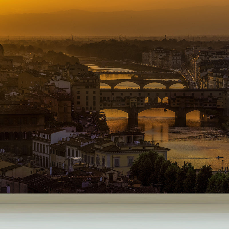 Crepuscular Scene Mural Mildew Resistant Eco-friendly Wall Decor Interior Wall Murals