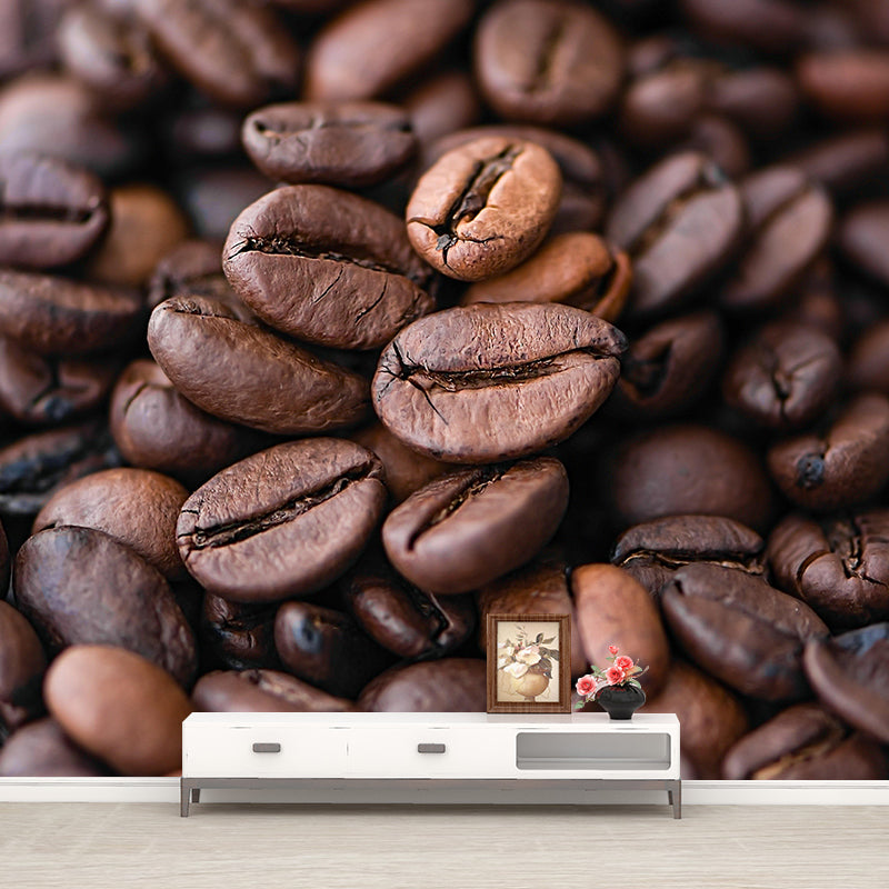 Mildew Resistant Decorative Wall Mural Modern Coffee Bean Business Wall Coverin