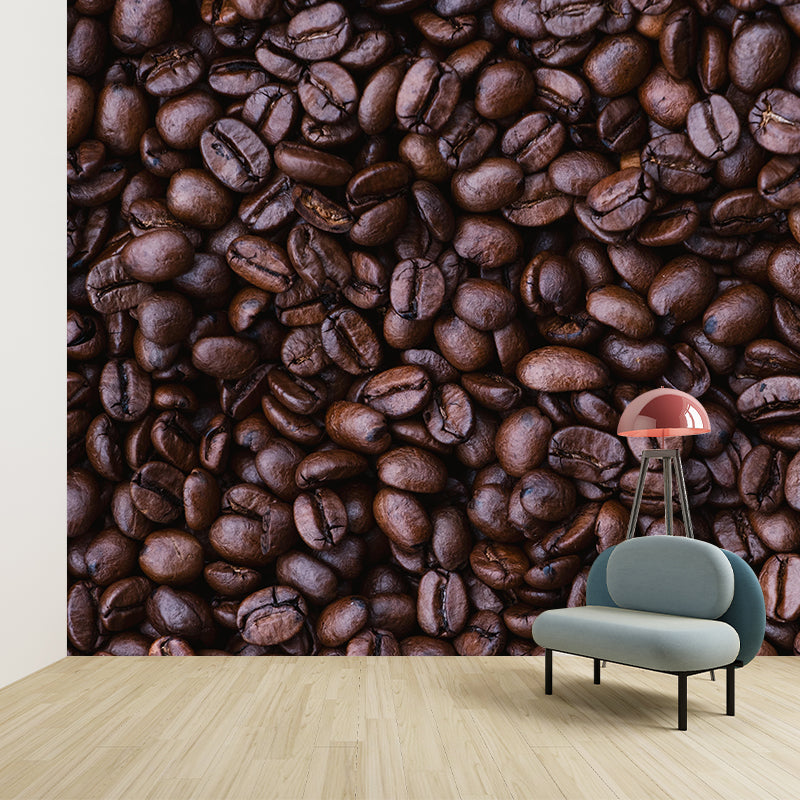 Mildew Resistant Decorative Wall Mural Modern Coffee Bean Business Wall Coverin