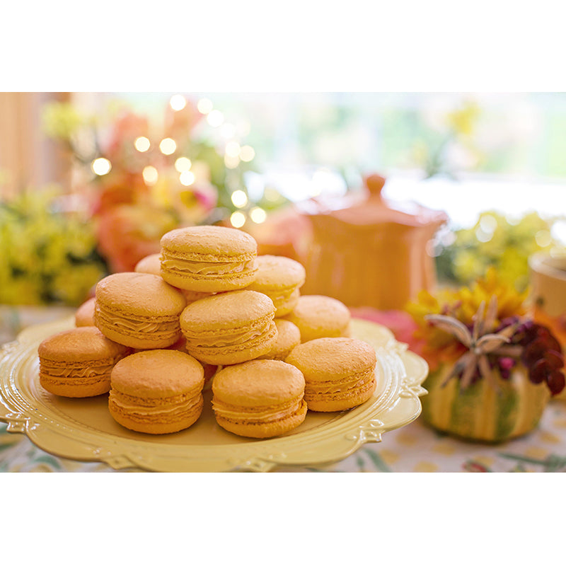 Heerlijke Macaron muurschildering behang zachte kleur hedendaagse wandbekleding voor dessertwinkel