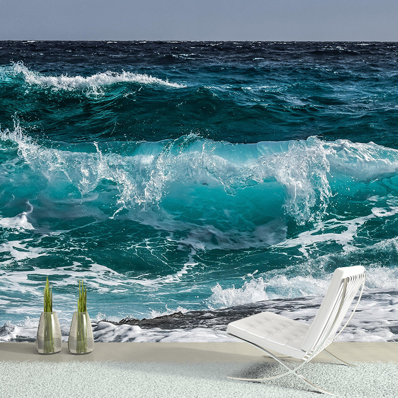 Sea Mural Photography Wallpaper Modernist Nature Scenery Living Room Wall Mural