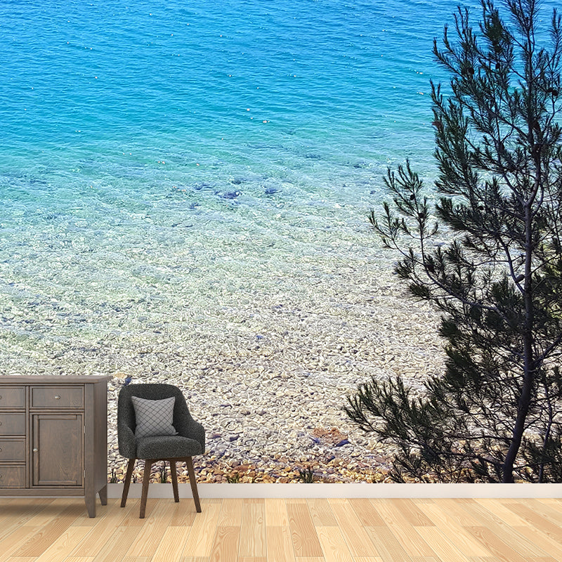 Sea Mural Photography Wallpaper Modernist Nature Scenery Living Room Wall Mural