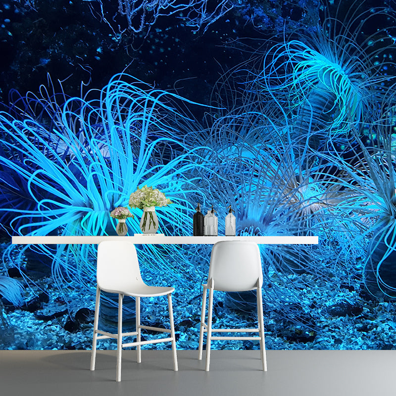 Beautiful Undersea World Tropics Wall Mural in Blue Underwater Scenery Wall Decor for Bedroom