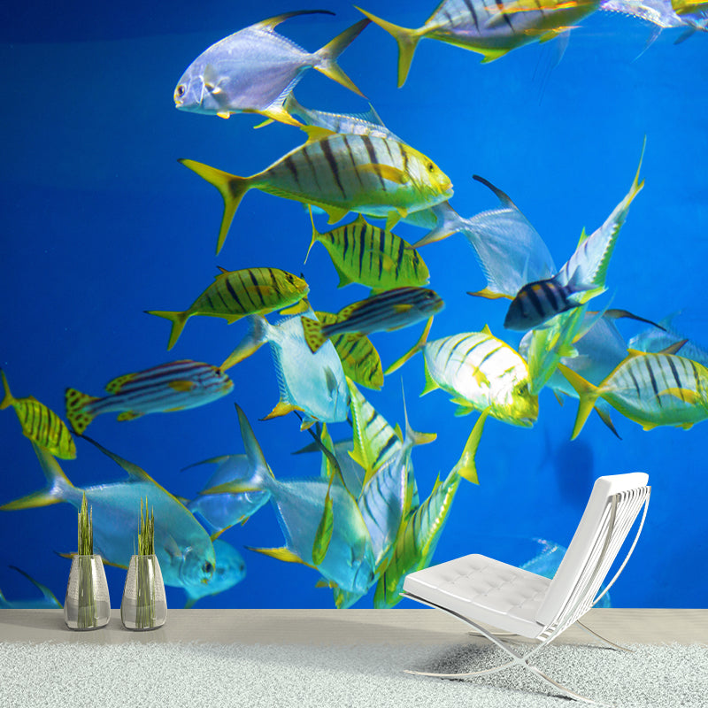 Beautiful Undersea World Tropics Wall Mural in Blue Underwater Scenery Wall Decor for Bedroom