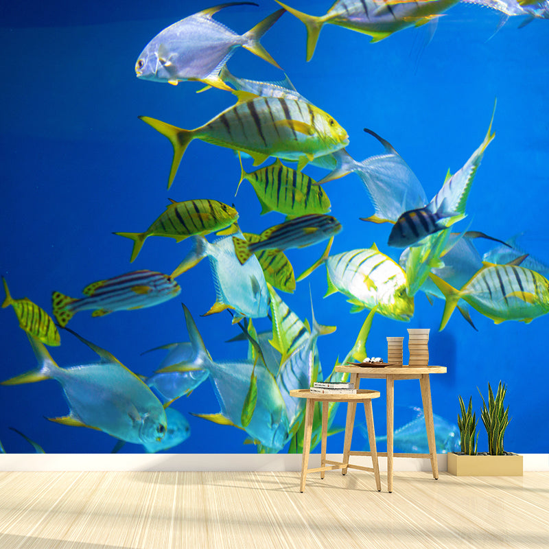 Beautiful Undersea World Tropics Wall Mural in Blue Underwater Scenery Wall Decor for Bedroom