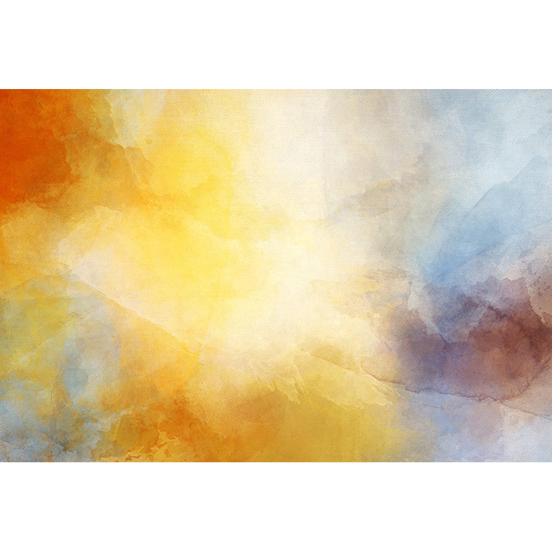 Kleurrijke aquarelbehang muurschildering abstracte moderne wanddecoratie voor slaapkamer
