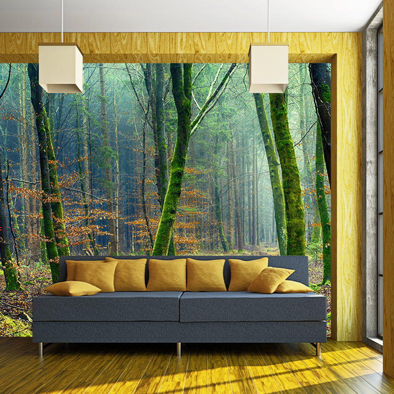Deep Forest Design Mural Wall Decoration for Guest Room Water Resistant