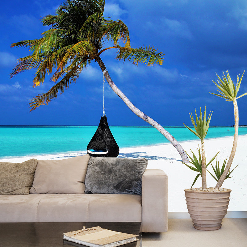 Beach Seascape Mural Wallpaper Modernist Wallpaper Wall Decoration for Bedroom Living Room