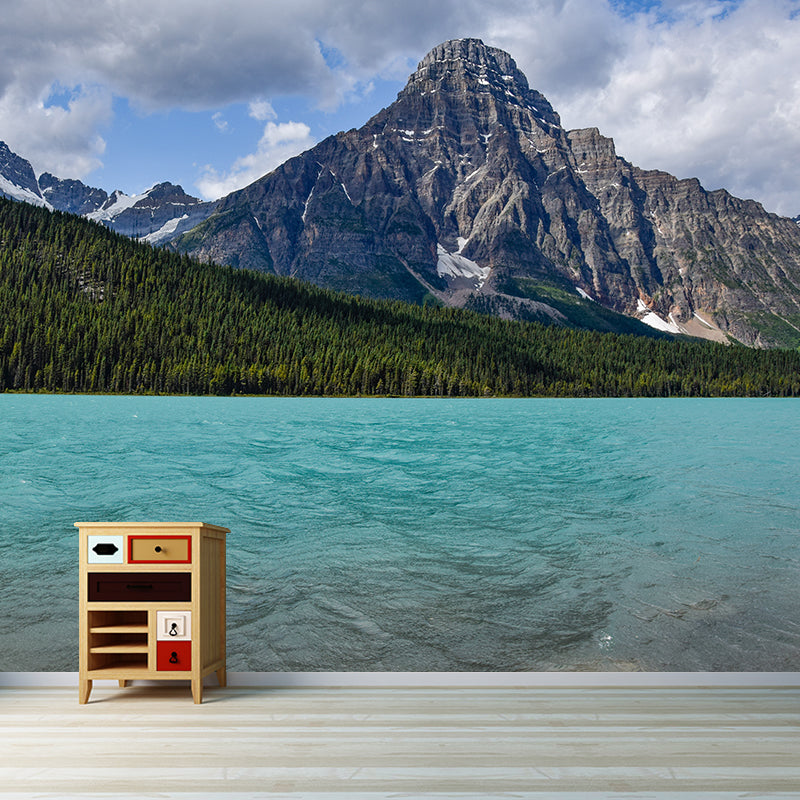 Blue Lake High Mountain Scenery Wall Mural Decorate Living Room Wall Decor