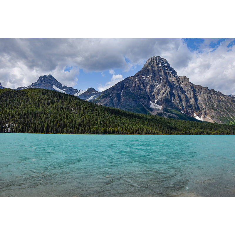 Blue Lake High Mountain Scenery Wall Mural Decorate Living Room Wall Decor