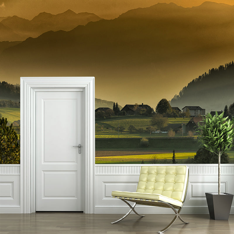 Modern Beautiful Lake Mountain Scenery Mural Wallpaper Used to Decorate Hall