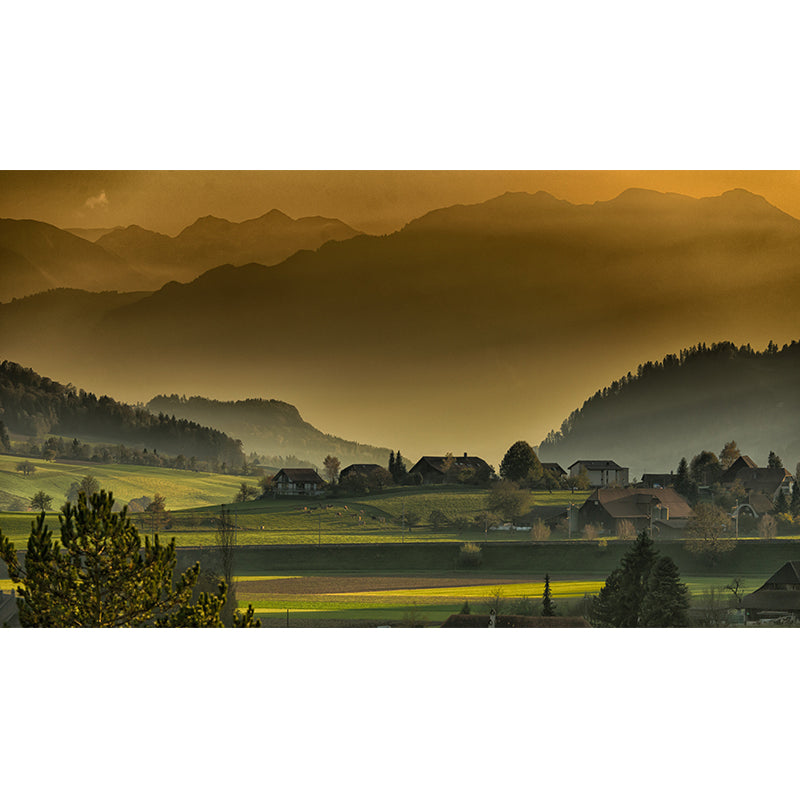 Modern Beautiful Lake Mountain Scenery Mural Wallpaper Used to Decorate Hall