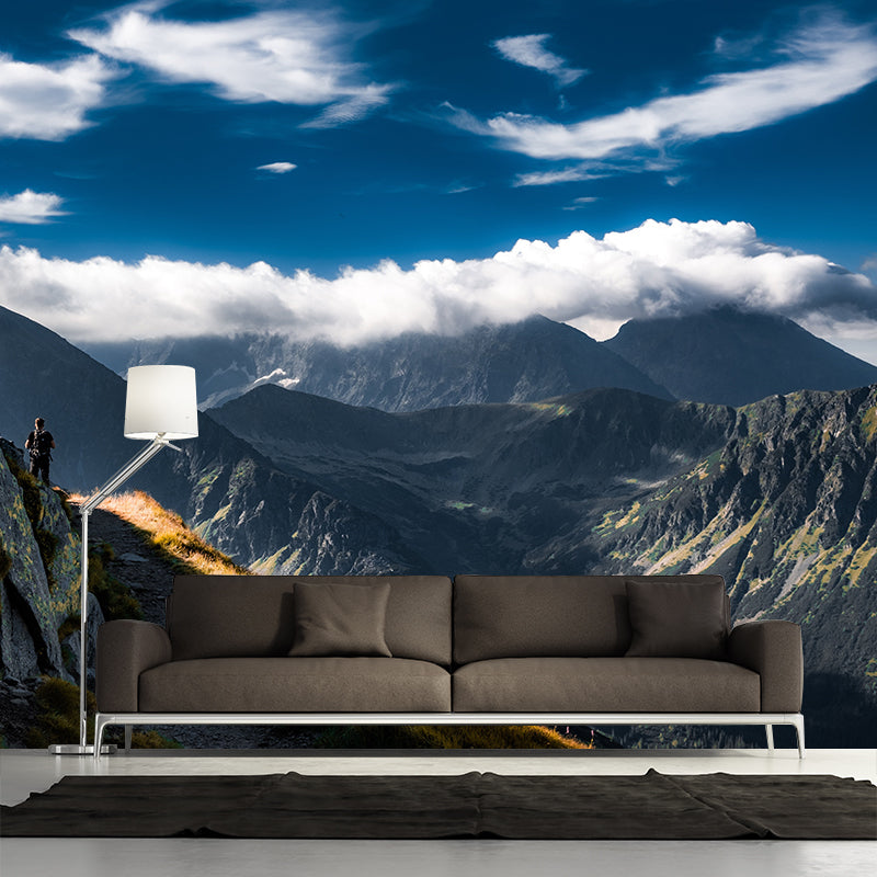 Modern Beautiful Lake Mountain Scenery Mural Wallpaper Used to Decorate Hall