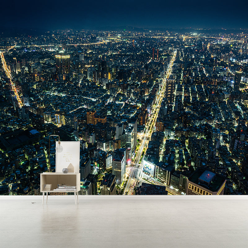 Modernism City Full Scenery Mural Wallpaper Meeting Room Decoration,Personalized Size