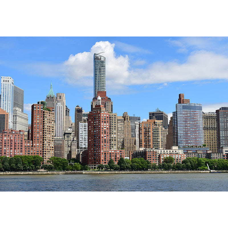 Modernism City Full Scenery Mural Wallpaper Meeting Room Decoration,Personalized Size