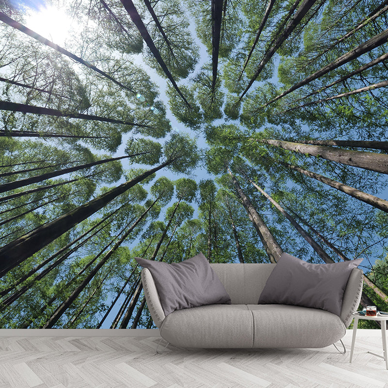 Stain Resistant Resistant Forest Murals Customized Fresh Wall Art for Living Room