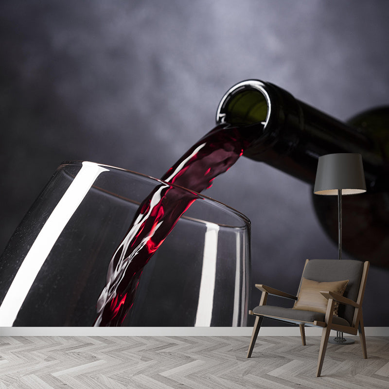 Wine Pattern Wall Mural Contemporary Style Commercial Use Wall Covering