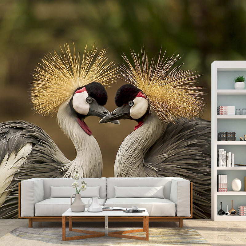 Contemporary Style Wild Animals Mural Photography Wallpaper for Living Room Decorative