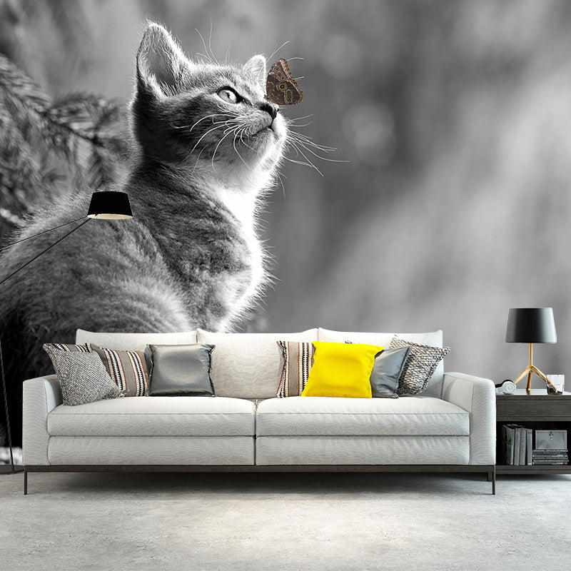 Mildew Resistant Modern Horizontal Mural Photography Wall Covering for Living Room