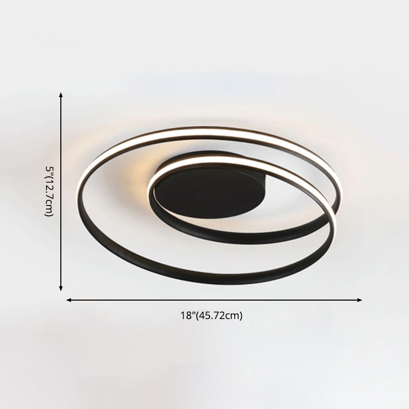 Lámpara de techo LED lineal creativa moderna, montaje empotrado de aluminio con pantalla de silicona