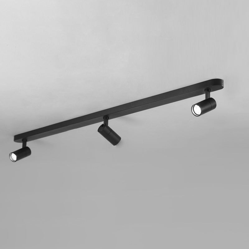 Wrought Iron Track Lighting New Modern Linear Ceiling Mounted Lamp with 3 Spotlights