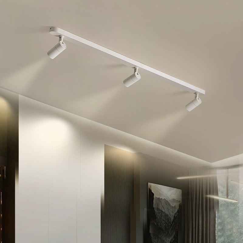 Wrought Iron Track Lighting New Modern Linear Ceiling Mounted Lamp with 3 Spotlights
