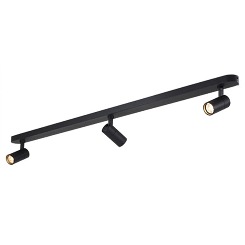 Wrought Iron Track Lighting New Modern Linear Ceiling Mounted Lamp with 3 Spotlights