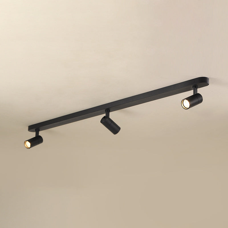 Wrought Iron Track Lighting New Modern Linear Ceiling Mounted Lamp with 3 Spotlights
