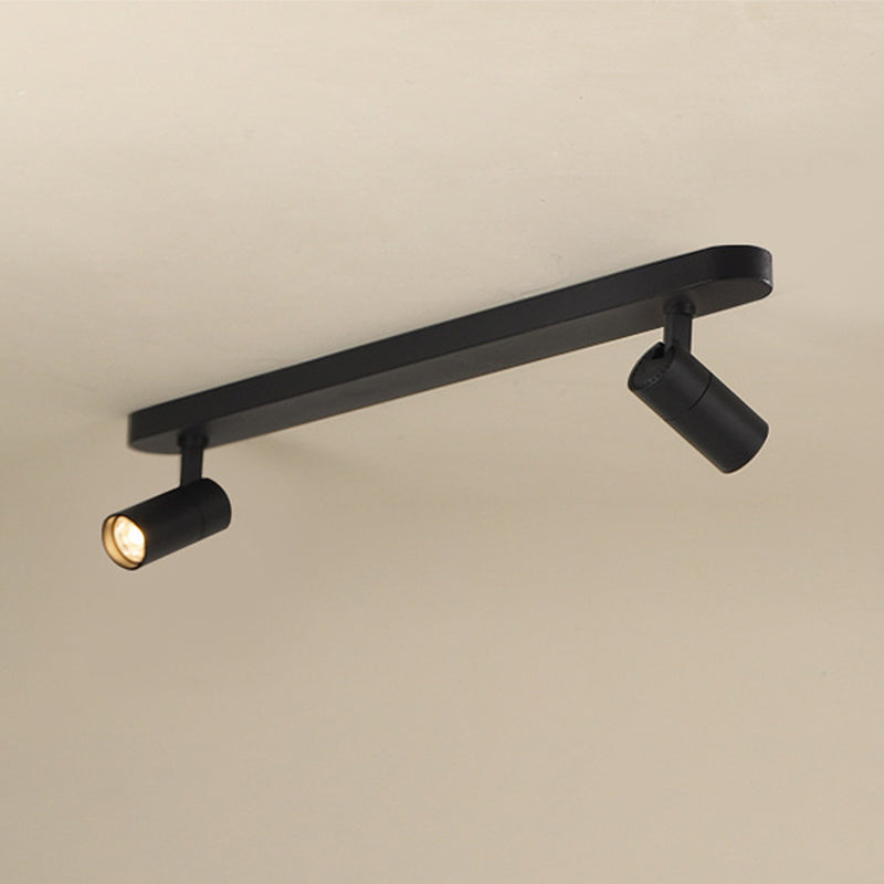 Wrought Iron Track Lighting New Modern Linear Ceiling Mounted Lamp with 3 Spotlights