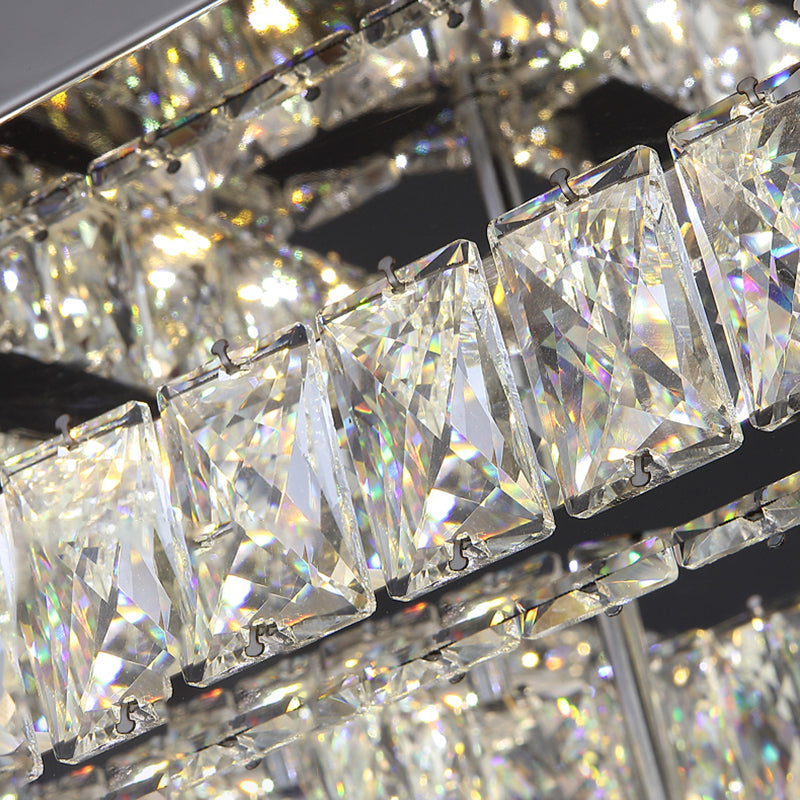 Luminaires encastrés en cristal modernes, montage encastré LED doré pour salon