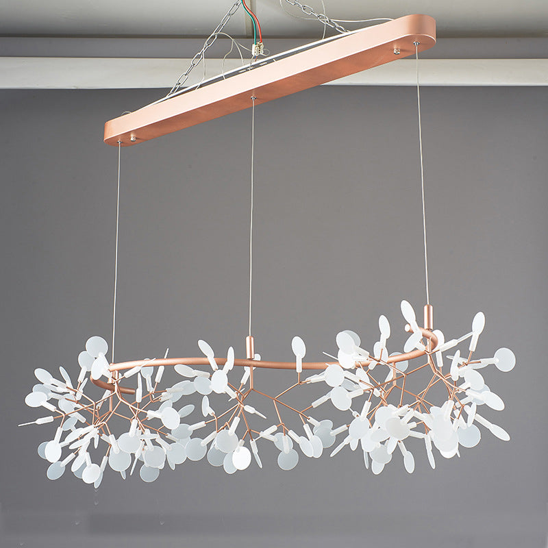 Rose Gold Contemporary Linear Pendant Lighting Fixtures Island Chandelier Light