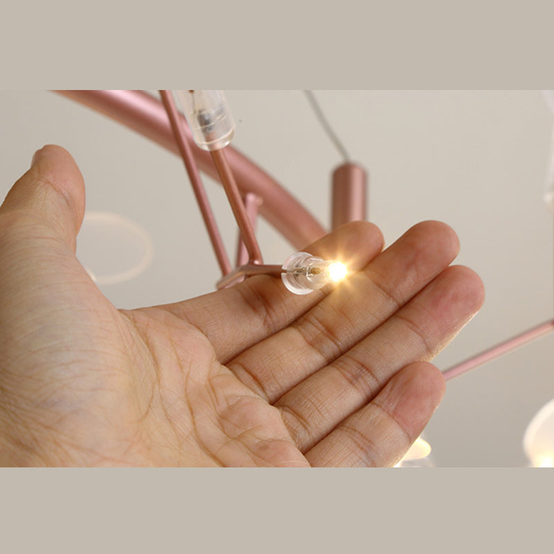 Gold de rosa contemporáneo lineal accesorios de iluminación de la isla lámpara de lámpara