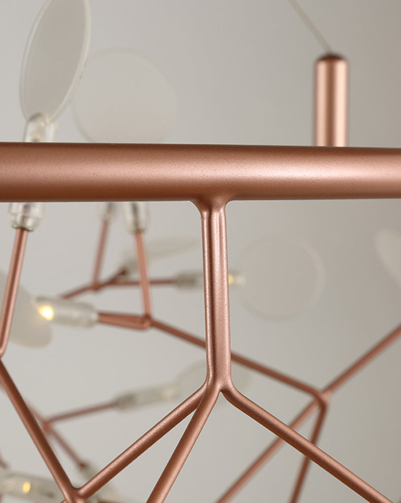 Gold de rosa contemporáneo lineal accesorios de iluminación de la isla lámpara de lámpara