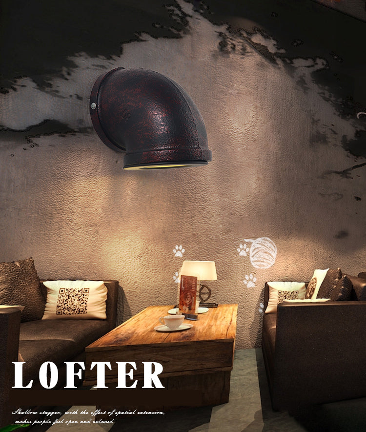 Rohrwand montierte Leuchte Industrie -Metallwandleuchten für das Restaurant