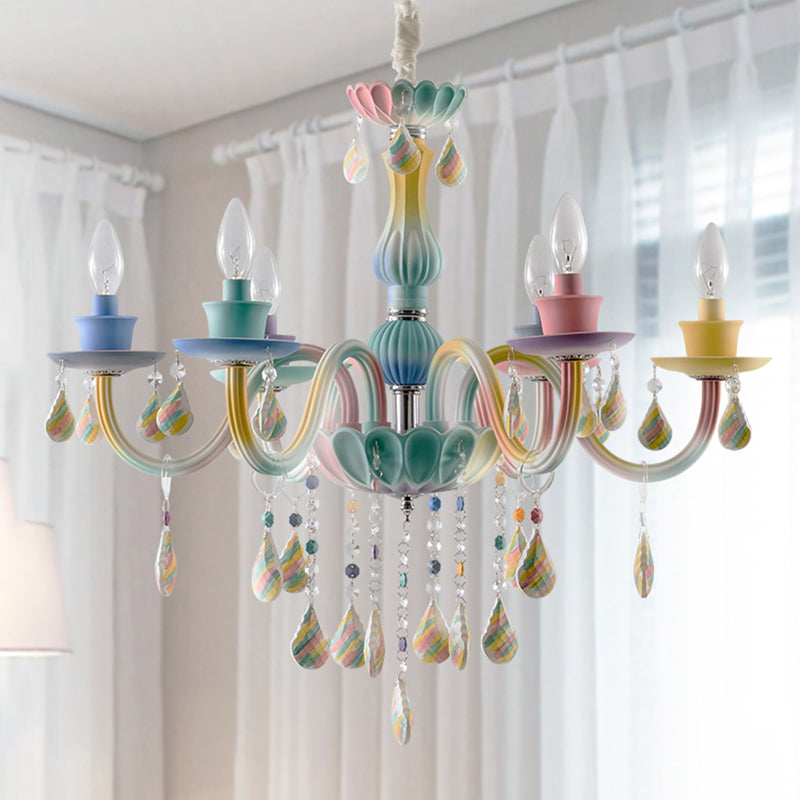 Multi Coloured Glass Pendant Light Sputnik Contemporary Ceiling Light for Living Room