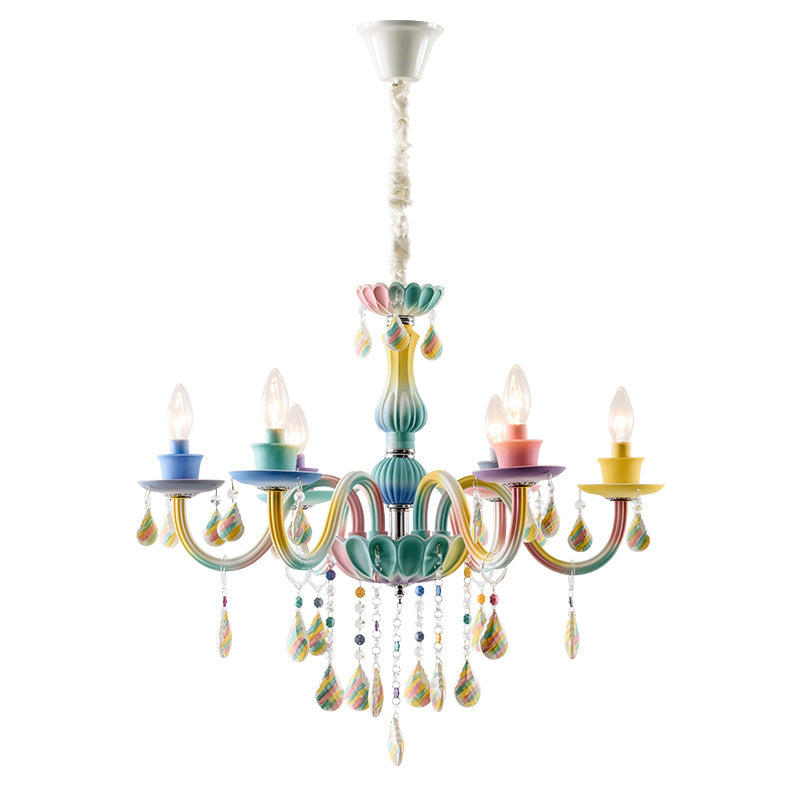 Multi Coloured Glass Pendant Light Sputnik Contemporary Ceiling Light for Living Room